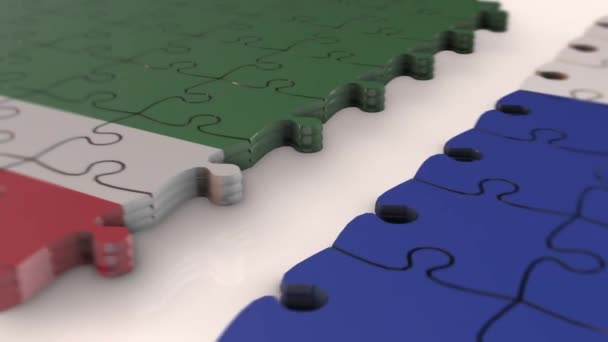 論争の3Dモデルを描いたパズル — ストック動画
