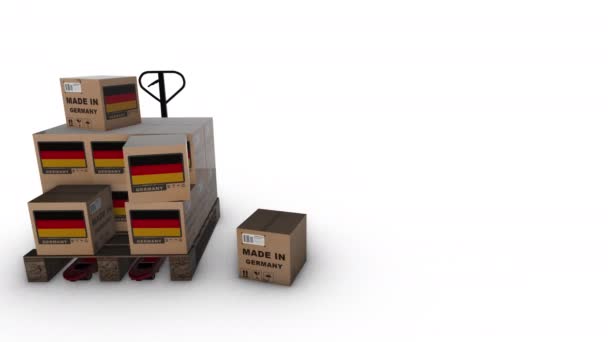 Animation Corrugated Boxes Pallet — Stock Video