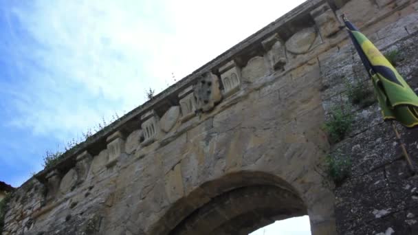 Średniowieczny Widok Ścianę Montepulciano — Wideo stockowe