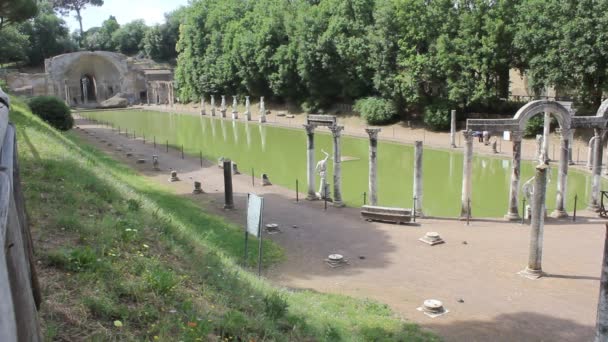 Villa Adriana Imperatore Romano Adriano Tivoli Fuori Roma — Video Stock