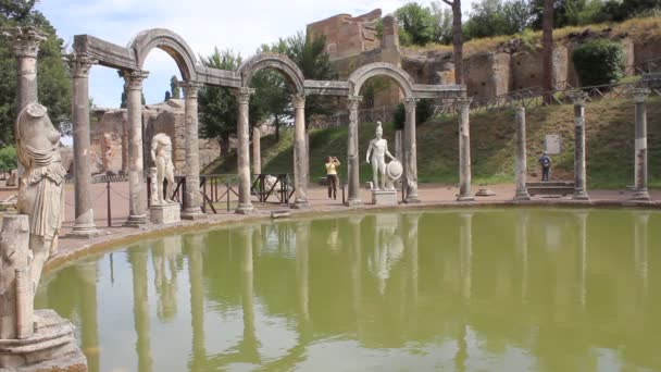 Villa Adriana Imperatore Romano Adriano Tivoli Fuori Roma — Video Stock