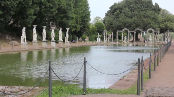 ハドリアヌスの別荘 ローマ外のティヴォリにあるローマ皇帝ハドリアヌス — ストック動画