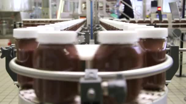 Fábrica Automatizada Crema Avellana — Vídeo de stock