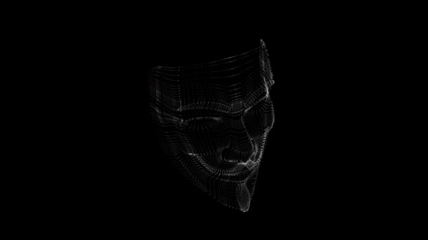Máscara Hacker Anônimo Modelo — Vídeo de Stock