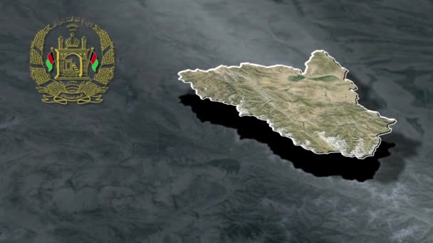 Mappa Mondiale Animazione Regionale Fisica — Video Stock