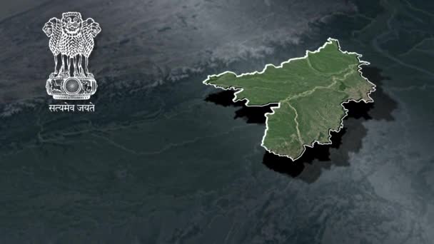 Mapa Animación Mundial Regional Físico — Vídeo de stock