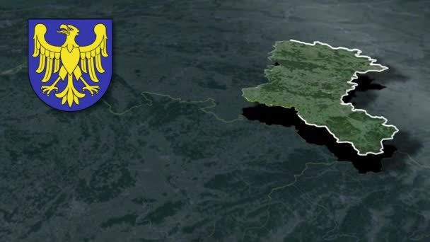 World Animationmap Region Fizyczne — Wideo stockowe