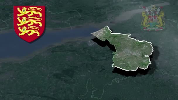 Mapa Světa Region Fyzická — Stock video