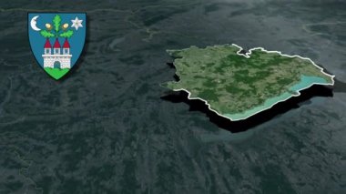 Macaristan 'ın Veszprem Eyaletleri Silah Canlandırma Haritası Paltosu
