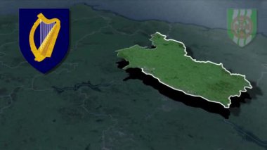 İrlanda Eyaletleri Silah Canlandırma Haritası Limerick Whit Coat