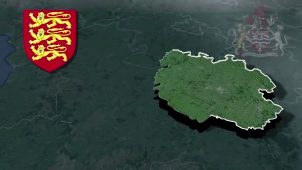Анимационная Карта Мира Регион Физический — стоковое видео