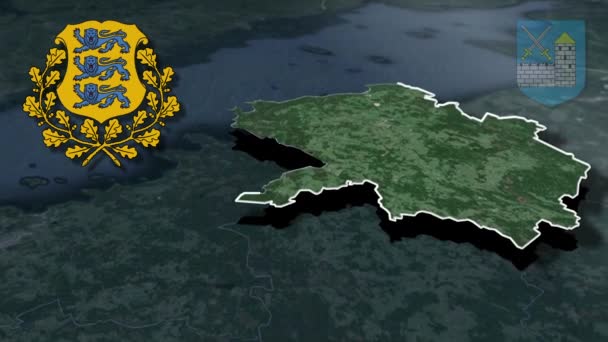 Mapa Animacji Świata Region Mapy Fizyczne — Wideo stockowe