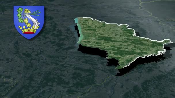 Mapa Animacji Uzbrojenia Hrabstw Węgry Somogy Whit — Wideo stockowe