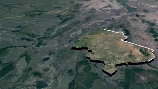 Mapa Animacji Hrabstw Kenia — Wideo stockowe