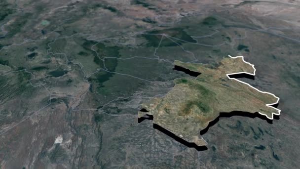 Mapa Animación Condados Kenia — Vídeo de stock
