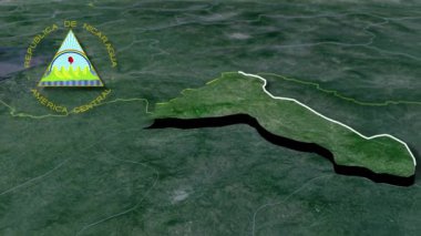 Nikaragua Animasyon Haritası Departmanları