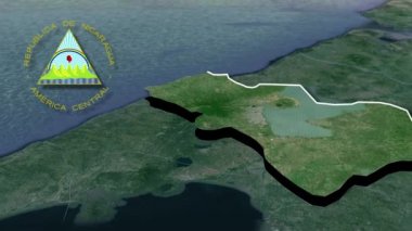 Nikaragua Animasyon Haritası Departmanları