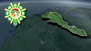 Kolombiya Departmanı Cesar Whit Coat Silah Canlandırma Haritası