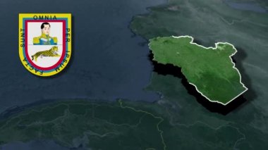 Kolombiya Cordoba Whit Silah Canlandırma Haritası Departmanı