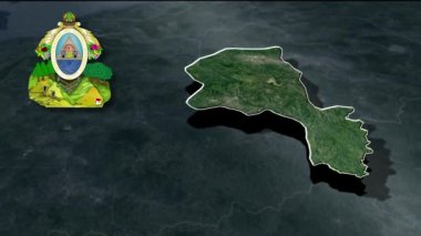 Honduras Animasyon Haritası Departmanları
