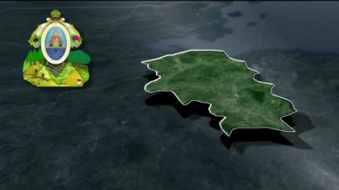 Honduras Animasyon Haritası Departmanları