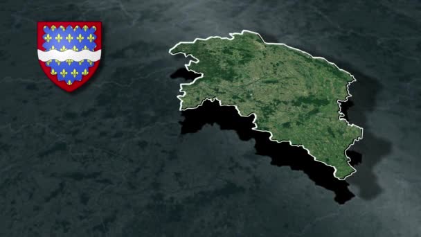 Departments France Animation Map — Stock Video