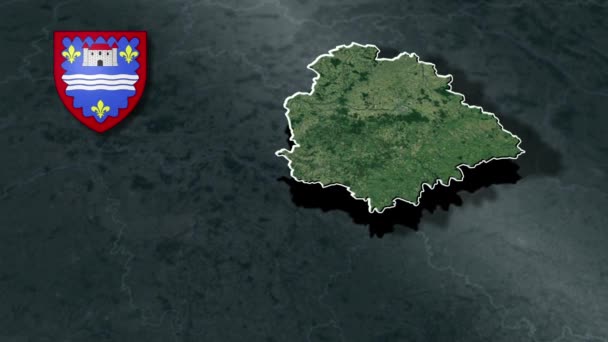 Departments France Animation Map — Stock Video