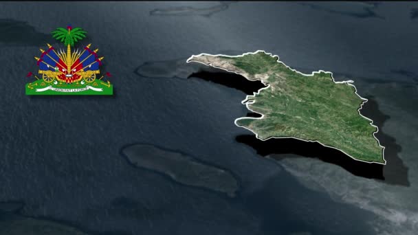 Mapa Animación Departamentos Haití — Vídeo de stock
