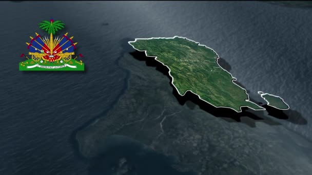 Departamentos Haiti Mapa Animação — Vídeo de Stock