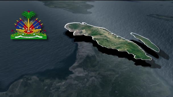 Mapa Animacji Departamentów Haiti — Wideo stockowe