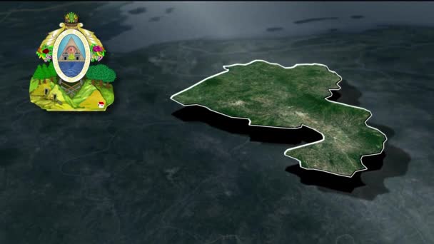 Mapa Animación Departamentos Honduras — Vídeos de Stock