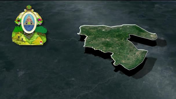 Carte Animation Des Départements Honduras — Video