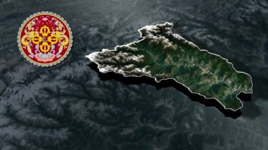 Bhutan canlandırma haritasının dağıtımları