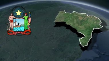Brezilya 'nın Bahia Whit Eyaleti Silah Canlandırma Haritası