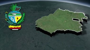 Brezilya 'nın Goias Whit Eyaleti Silah Canlandırma Haritası