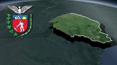 Brezilya Eyaletleri Parana Whit Arma Animasyon Haritası