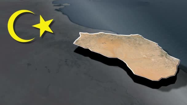 Карта Округов Ливии — стоковое видео