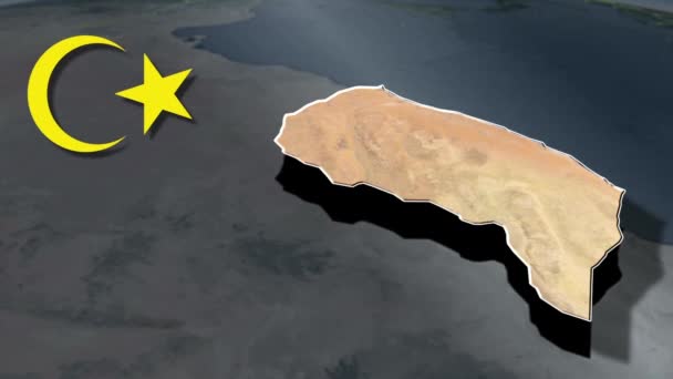 Carte Des Districts Libye — Video