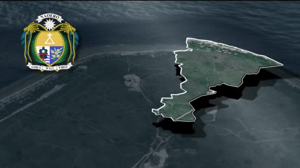 Mapa Animación Distritos Nauru — Vídeos de Stock