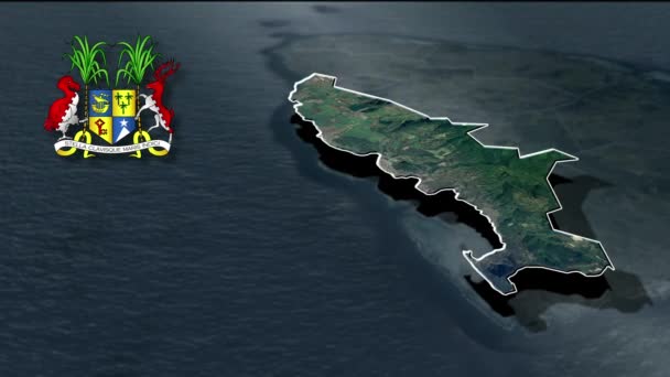 Mauritius Animasyon Haritasının Dağıtımları — Stok video