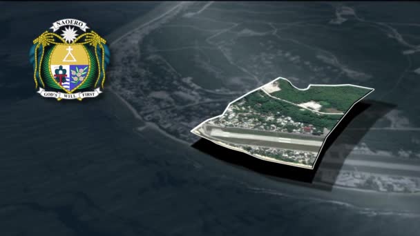Distritos Nauru Mapa Animação — Vídeo de Stock