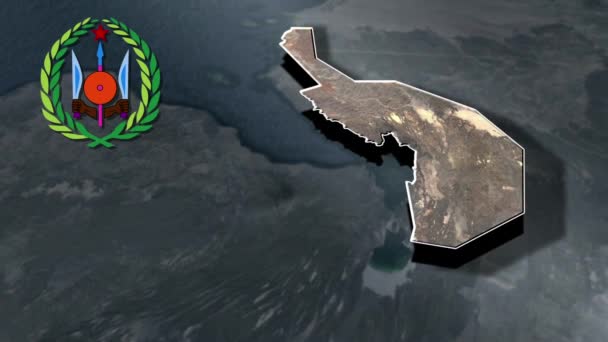 Régions Djibouti Carte Animation — Video