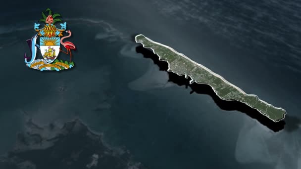 Distretti Delle Bahamas Mappa Geografica — Video Stock