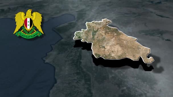 Governorates Syria Geography Map — Stock Video