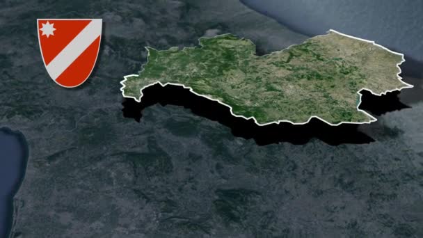 Molise Ist Eine Region Süditaliens Mit Wappen — Stockvideo