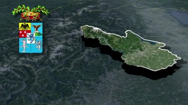 Províncias Itália Com Brasão Armas Mapa Animação — Vídeo de Stock