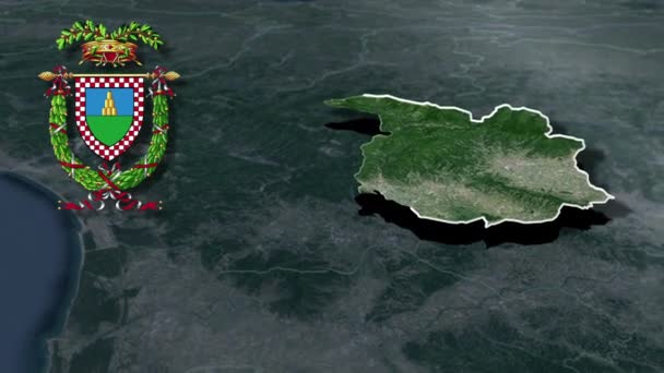 Talya Nın Whit Bölgesi Silah Canlandırma Haritası — Stok video