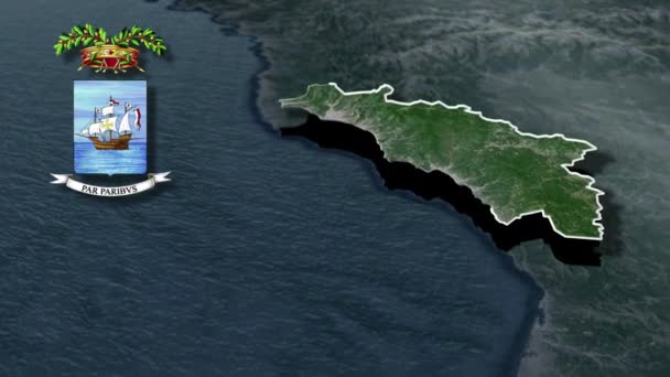Navigationsleiste Provinzen Italiens Mit Wappenanimation — Stockvideo