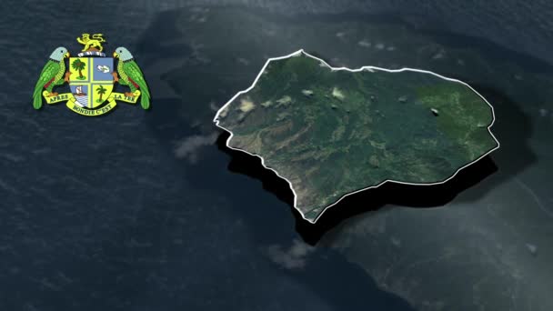 Ενορίες Του Χάρτη Κινουμένων Σχεδίων Dominica — Αρχείο Βίντεο