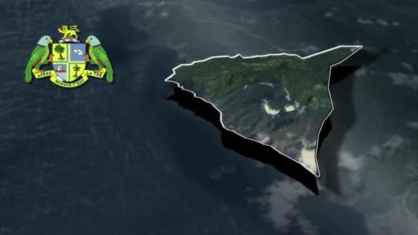 Mapa Animacji Parafii Dominiki — Wideo stockowe